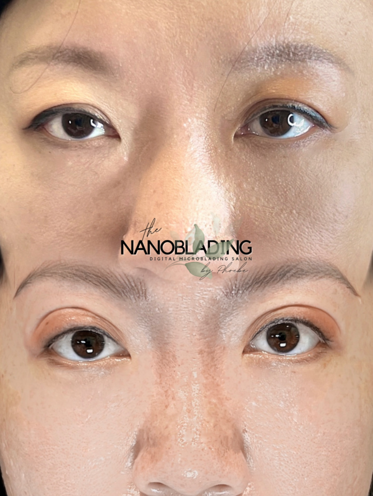 nose contouring of a woman