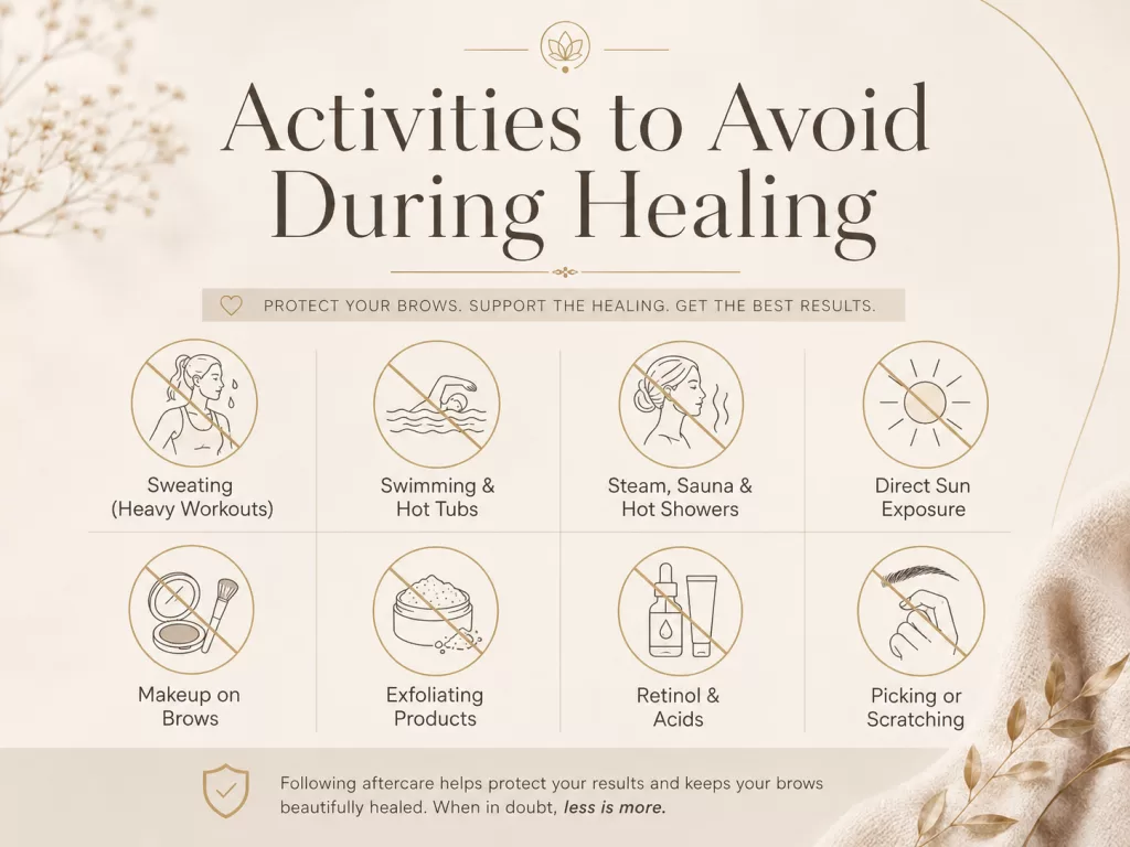 Activities to avoid during the healing process after nano brows