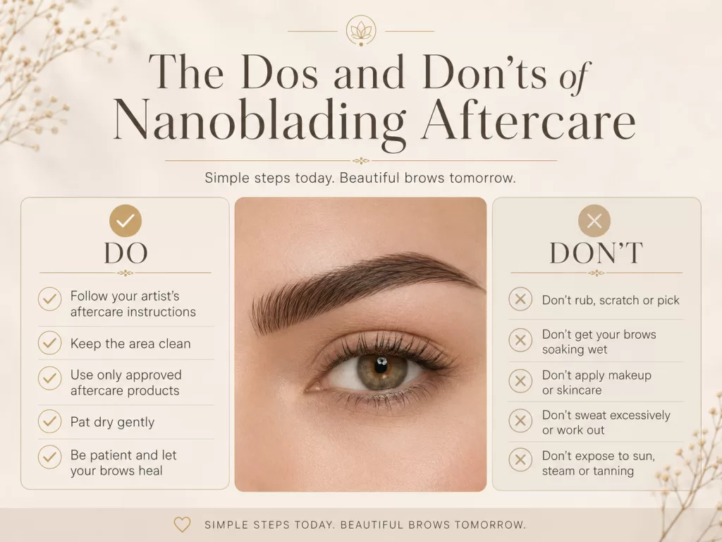 nano brows aftercare dos and donts