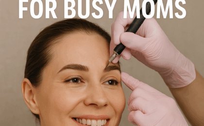 a picture of a busy mom to show Why Nanoblading is the Best Investment for Busy Moms