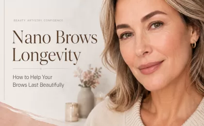Natural nano brows and long-term brow results in Houston