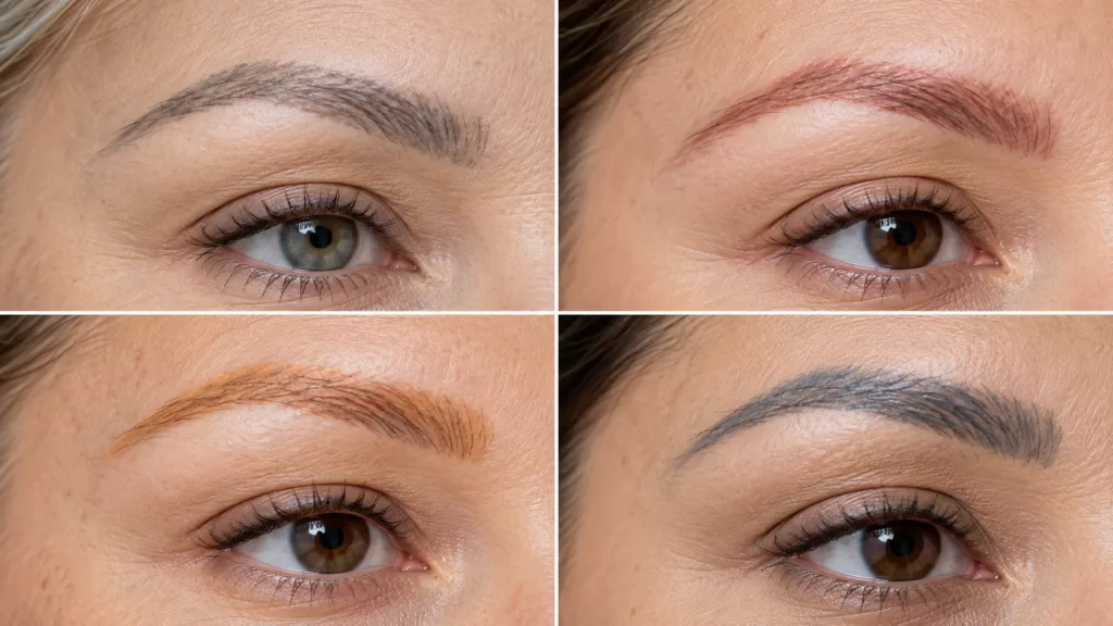 Old microblading correction options including refresh color correction and fading